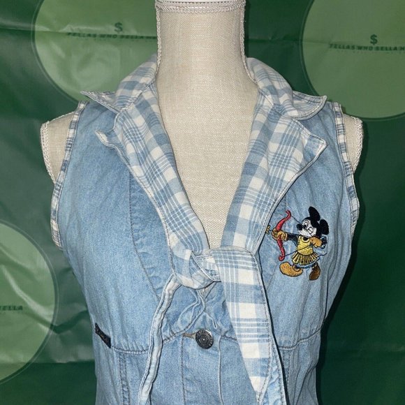 The Authentic JEANS MANGO vtg 90's DISNEY MICKEY DRESS(No size-see measurements) - Picture 4 of 15